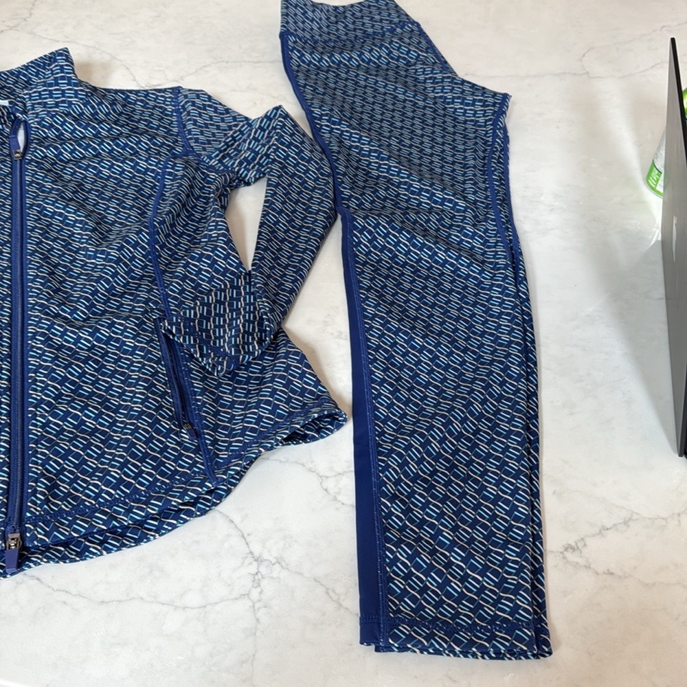 Blue Patterned Women's Jumpsuit JMcLaughlin